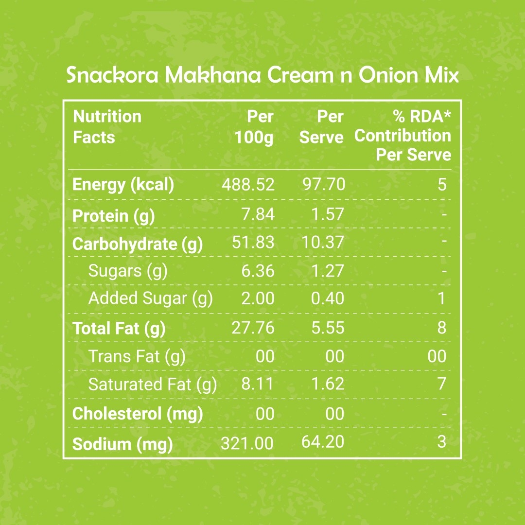 CREAM & ONION MAKHANA 70g