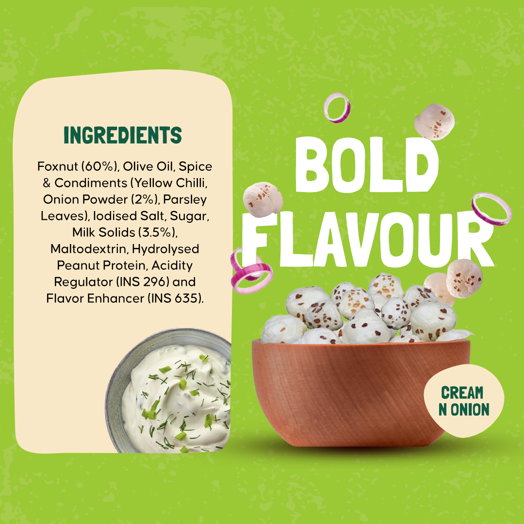 CREAM & ONION MAKHANA 70g