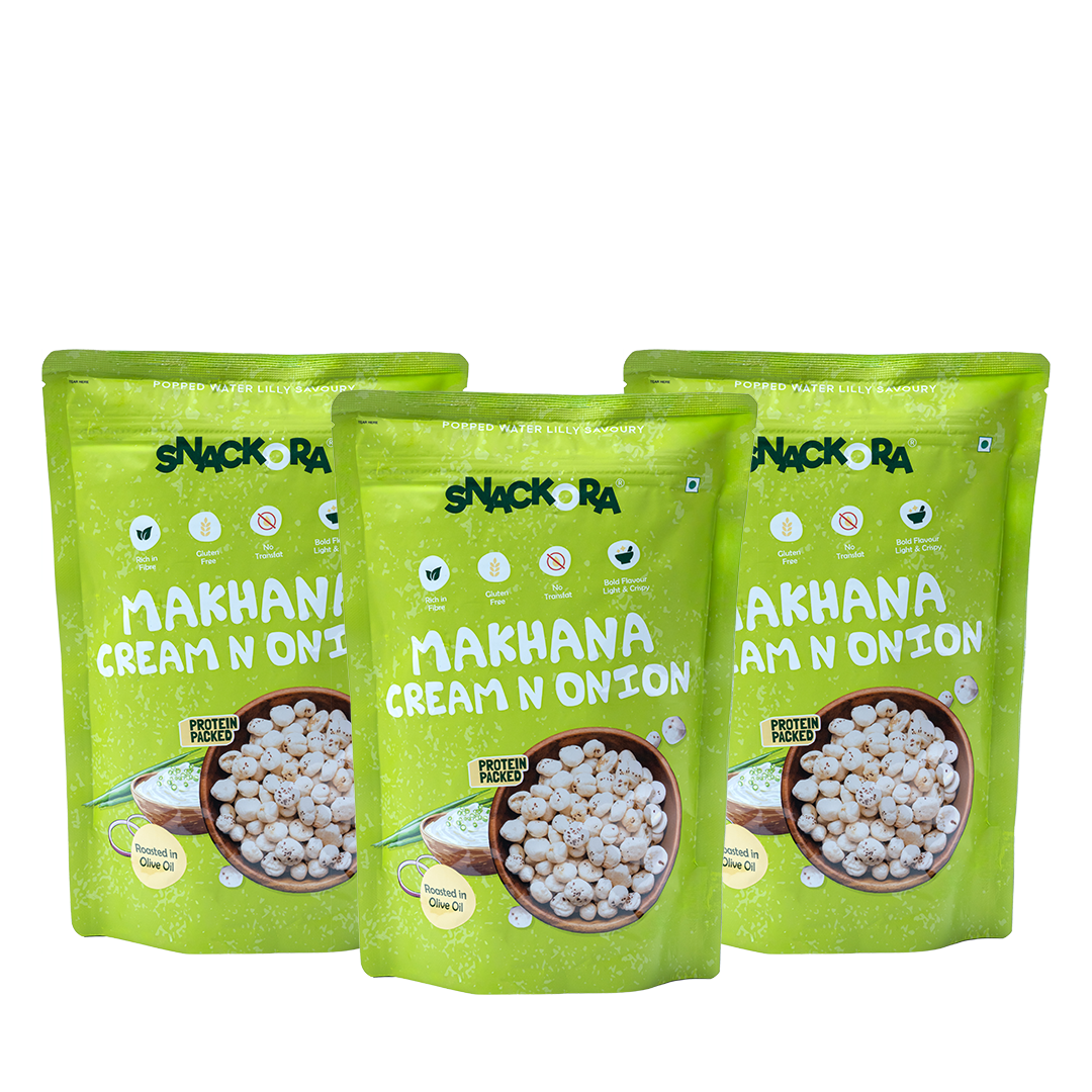 CREAM & ONION MAKHANA- Pack of 3 (70g)