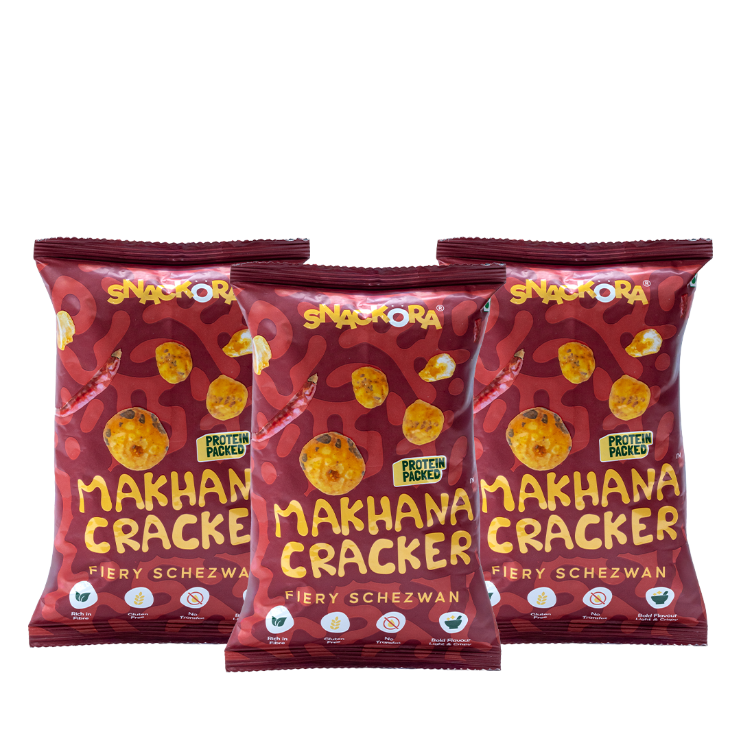 SCHEZWAN MAKHANA CRACKER- PACK OF 3