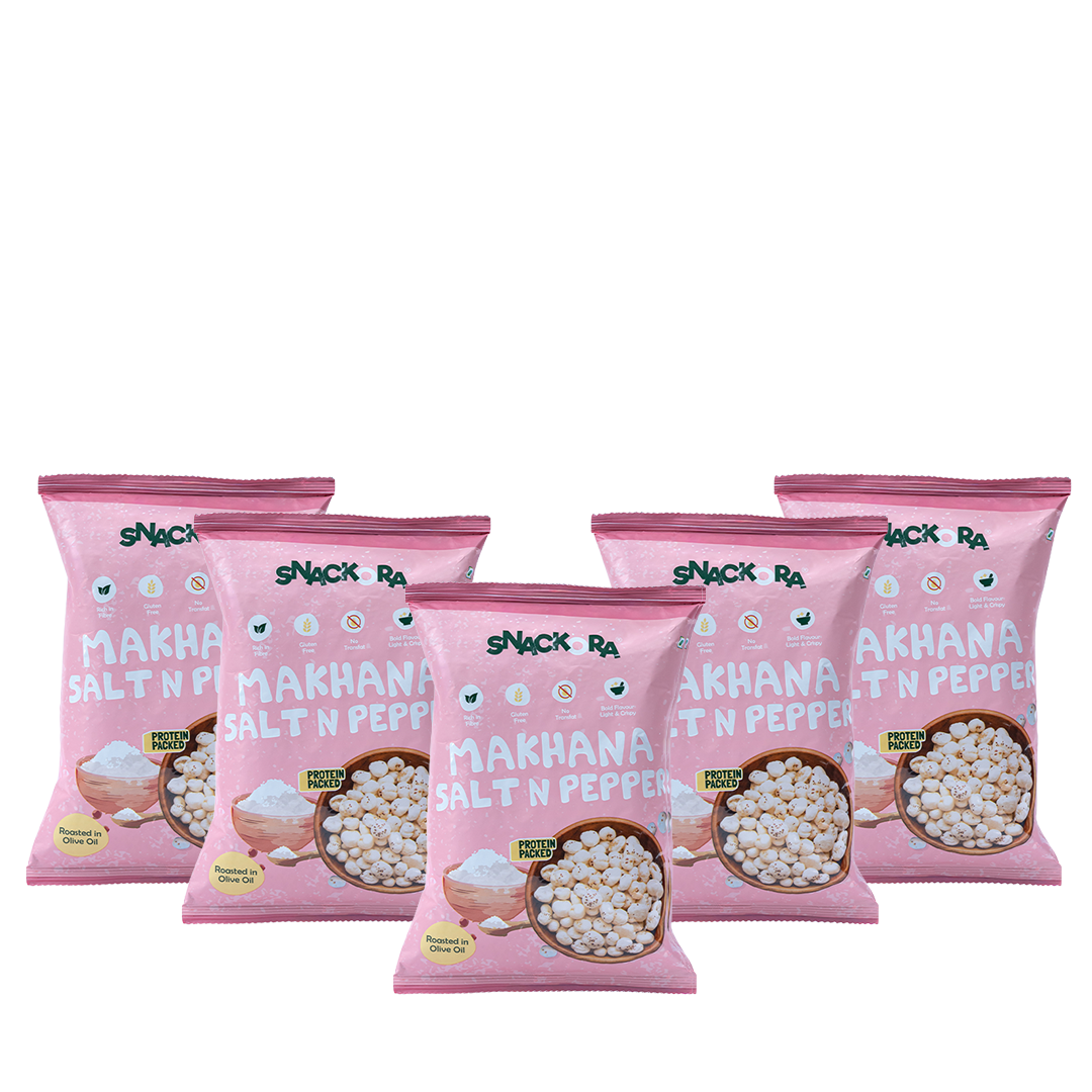 SALT & PEPPER MAKHANA- Pack Of 5 (20g)