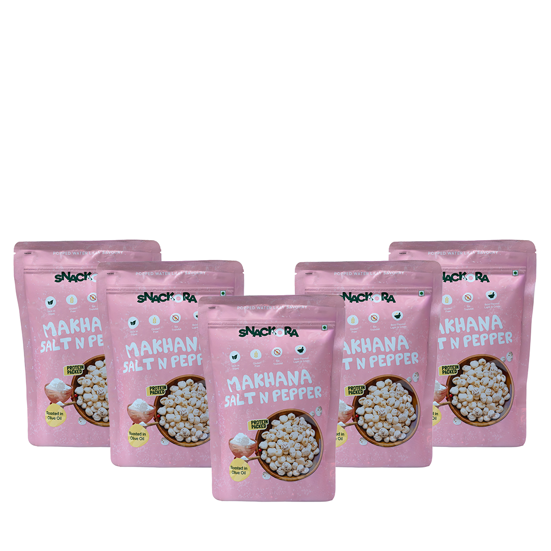 SALT & PEPPER MAKHANA- Pack Of 5 (70g)