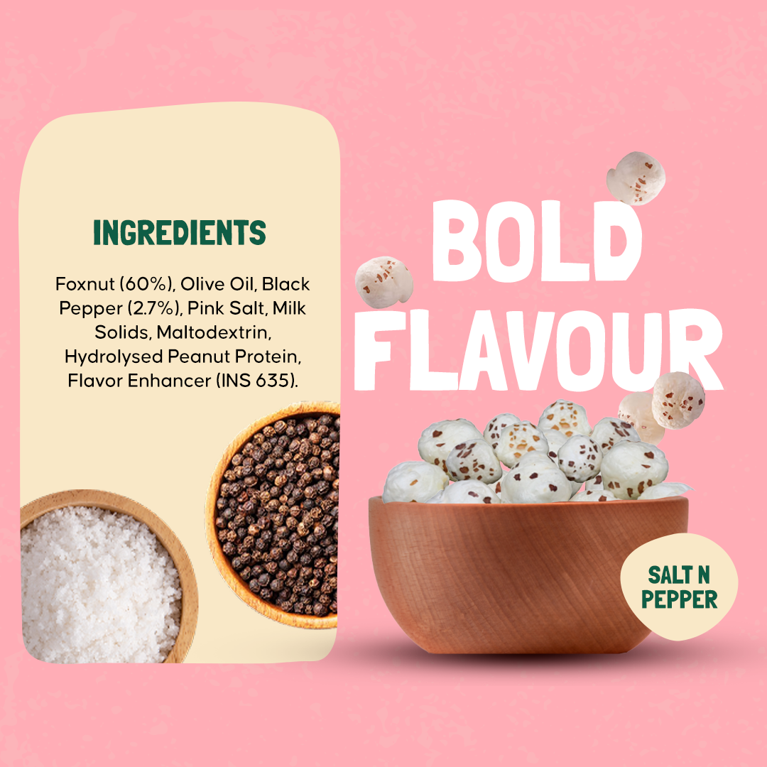 SALT & PEPPER MAKHANA 70g